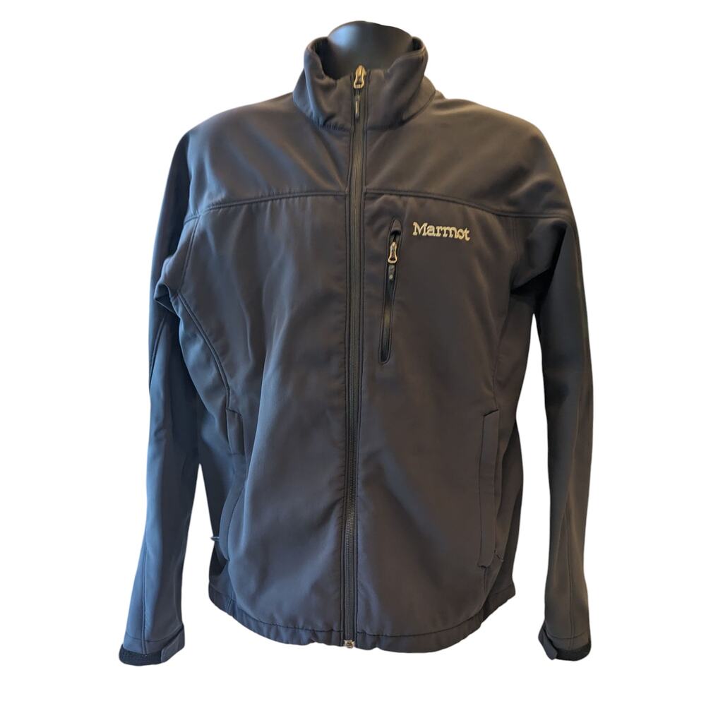 Marmot Softshell Jacket Mens Medium Windproof Zip… - image 5